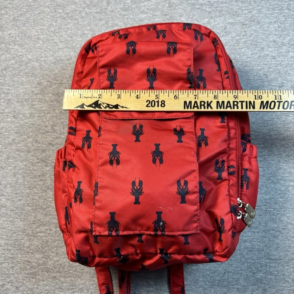 JuJuBe MiniBe Backpack Cape Cod Nautical Lobsters & Sailboats Diaper Bag Red